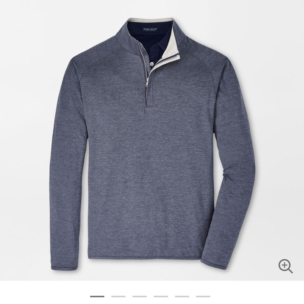 NWT Peter Millar Blue Stealth Performance Quarter-Zip Pullover Size M